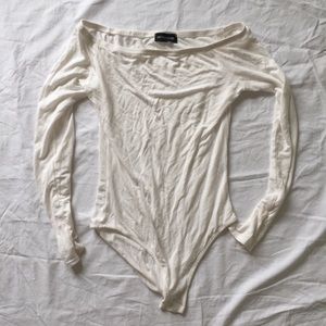 BOGO! PrettyLittleThing White Long Sleeve Bodysuit
